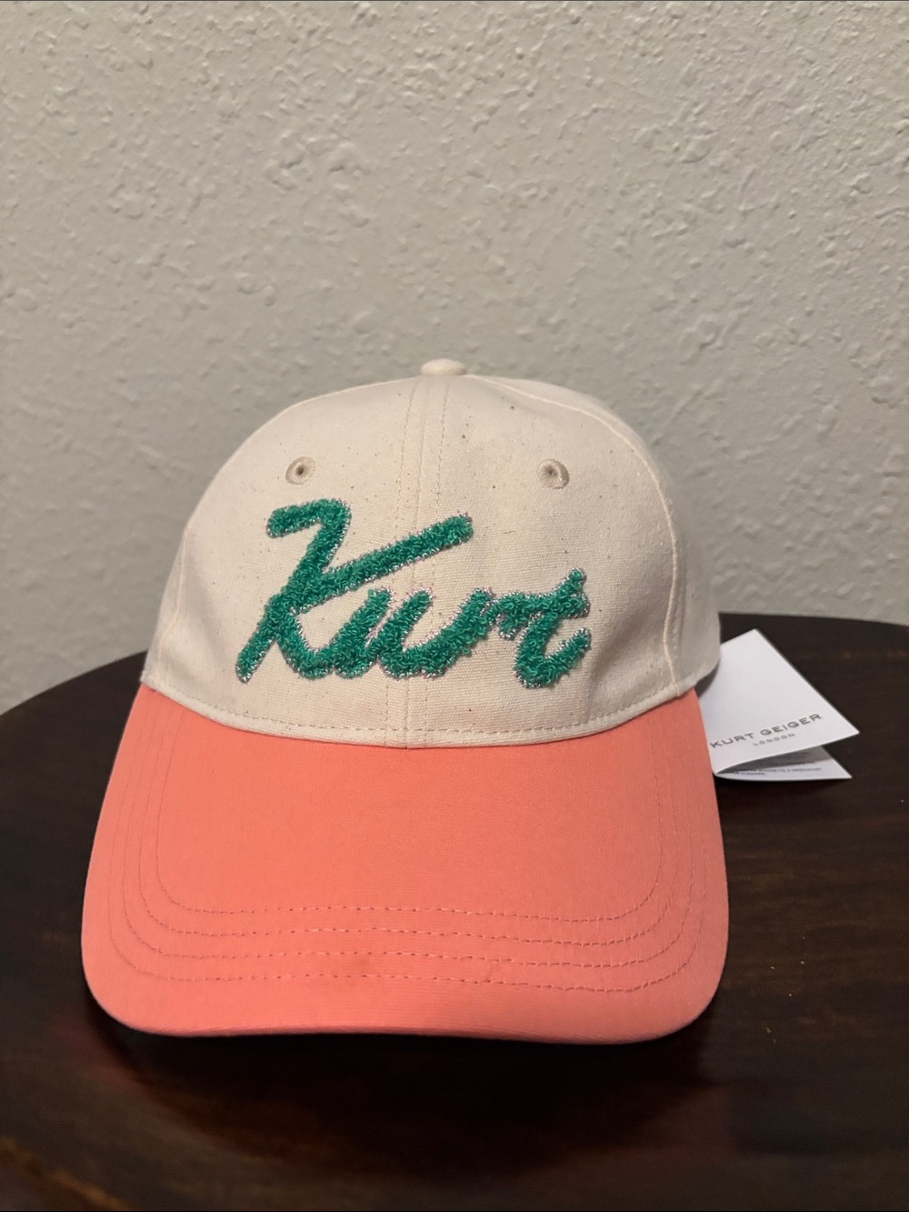 Kurt Geiger Two-Tone Cap with Green Script